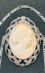 Camée et marcassites, Enlèvement ou Envoi, Comme neuf, Argent, Argent