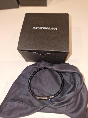 Emporio Armani Herenarmband, van leer of roestvrij staal New beschikbaar voor biedingen