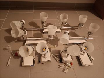 7x LED plafondlampen (armaturen) / ceiling lamps (spots) beschikbaar voor biedingen