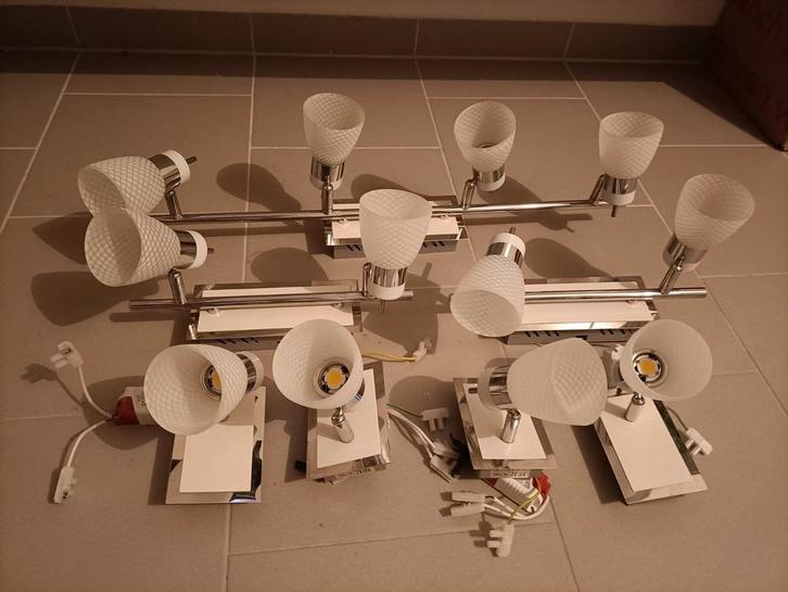 7x LED plafondlampen (armaturen) / ceiling lamps (spots), Huis en Inrichting, Lampen | Spots, Zo goed als nieuw, Plafondspot of Wandspot