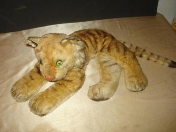 STEIFF Ancien Tigre 50 cm de Long Années 1950 Très Bon Etat beschikbaar voor biedingen