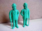 twee figuren van kuifje in het groen, Verzamelen, Ophalen of Verzenden, Kuifje, Gebruikt, Beeldje of Figuurtje