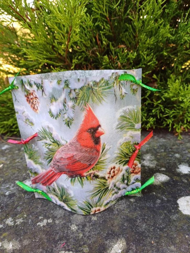 Bougeoir - Photophore de Noël neuf Red Bird, Diversen, Kerst, Nieuw, Ophalen of Verzenden