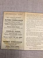 Oorlogsslachtoffers +vliegeraanval Steenbrugge 1944 WOII, Verzenden, Bidprentje