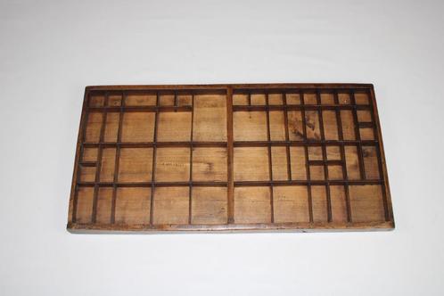 oude houten letterbak voor drukletters, Antiek en Kunst, Antiek | Woonaccessoires, Ophalen
