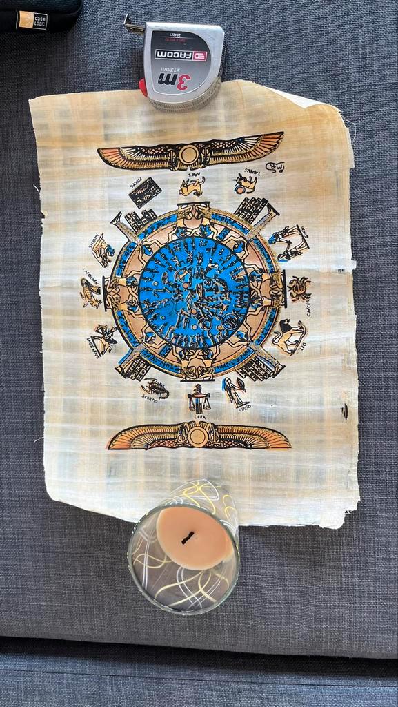 Origineel schilderij op papyrus, Antiek en Kunst, Kunst | Niet-Westerse kunst, Ophalen