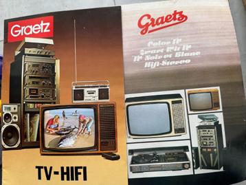 GRAETZ, catalogi, set van 2, 2 x 24 pagina's, jaren 80 beschikbaar voor biedingen
