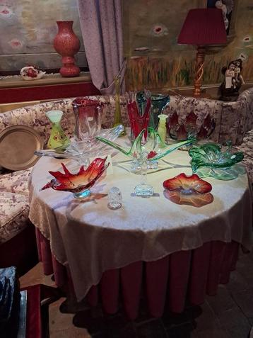 Diverse kristal Murano en Val Saint Lambert beschikbaar voor biedingen