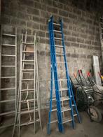 Aluminium schuifladder 3*12 7,25m, Doe-het-zelf en Bouw, Ladders en Trappen, Ophalen, Zo goed als nieuw, Ladder, 4 meter of meer