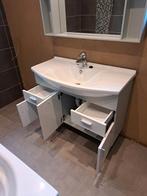 Badkamermeubel mdf wit met spiegelkastje, Ophalen of Verzenden, Zo goed als nieuw