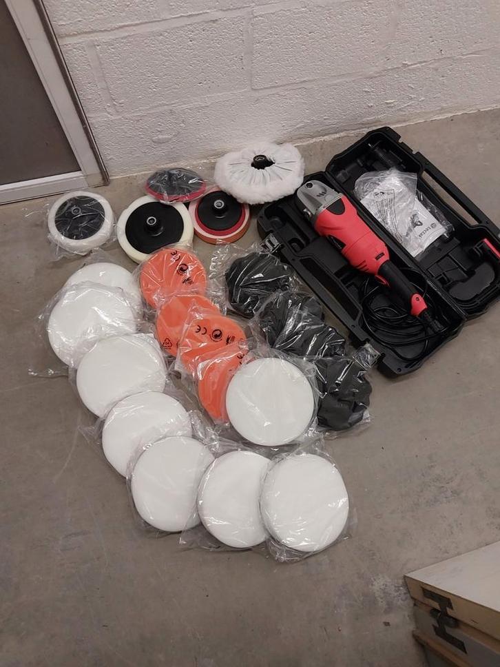 Polijstmachine met accessoires - Zo goed als nieuw!, Auto diversen, Onderhoudsmiddelen, Ophalen