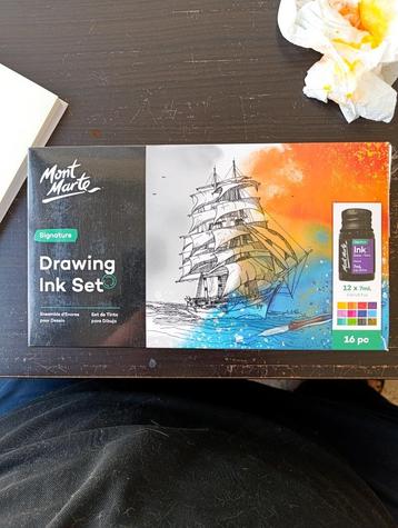 Mont marte drawing ink set beschikbaar voor biedingen