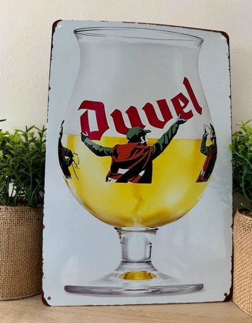 Metalen reclamebord Duvel, Verzamelen, Biermerken, Nieuw, Reclamebord, Plaat of Schild, Duvel, Ophalen of Verzenden