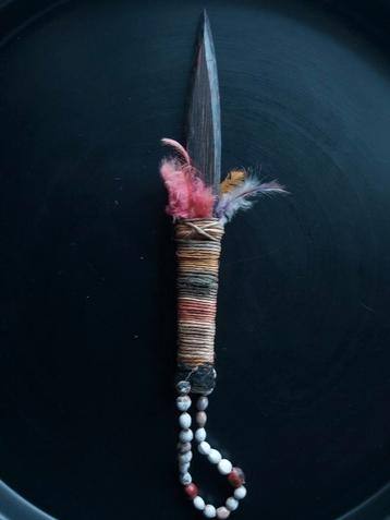 Houten mes voor Afrikaanse kunst 25cm
