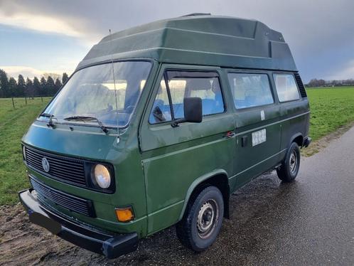 Unieke , zeer toffe volkswagen t3 bus camper vintage hippie, Caravans en Kamperen, Mobilhomes, Particulier, Volkswagen, Diesel