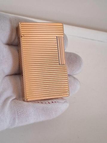 Dupont Aansteker L1 Verguld Goud  Kleur Met Horizontale Lijn beschikbaar voor biedingen
