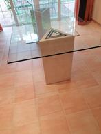 Mooie sierlijke rechthoekige glazen eettafel (8-10 plaatsen), Ophalen, Gebruikt, 50 tot 100 cm, Glas