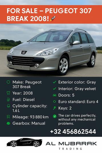 Peugeot 307 Break beschikbaar voor biedingen