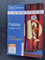 Larousse - Fables - livres I à VI - Jean de la Fontaine, Livres, Livres d'étude & Cours, Utilisé, Autres niveaux, Enlèvement ou Envoi