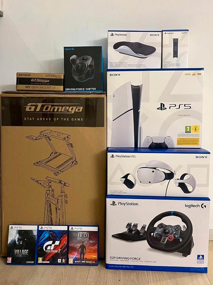 Pack PS5 + VR2 + Volant – 1 000 € (prix ferme), Games en Spelcomputers, Spelcomputers | Sony PlayStation 5, Zo goed als nieuw