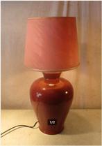 Belle lampe de table en faïence avec abat-jour rétro - 52 cm, Enlèvement ou Envoi, Maison et Meubles