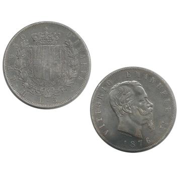 Italië Zilveren Munten – 5 Lire 1876 + 2x 500 Lire 1961 beschikbaar voor biedingen