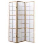 Kamerscherm roomdivider hout shoji 3 delig inklapbaar Nature, Huis en Inrichting, Woonaccessoires | Kamerschermen, Nieuw, Verzenden