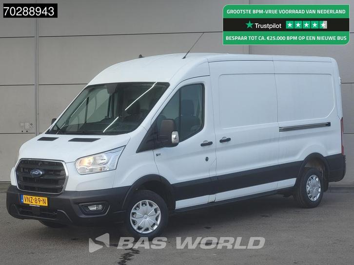 Ford Transit 105pk L4H3 Dubbele Schuifdeur Airco Cruise Park, Auto's, Bestelwagens en Lichte vracht, Bedrijf, Te koop, Airconditioning