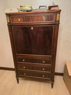 Secretaire in accajou hout met koperen garnituur, Ophalen