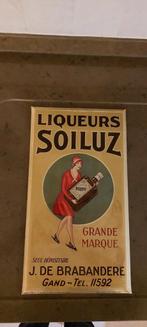 Zeer mooie  glacoide   Liquers SOILUZ  1927, Verzamelen, Ophalen of Verzenden, Gebruikt, Reclamebord