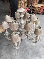 Grote vintage kroonluchter, Enlèvement, Utilisé, Tissus, Klassiek, landelijk of vintage