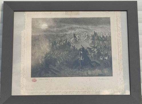eau forte epreuve etat signe charles bernier, Antiek en Kunst, Kunst | Etsen en Gravures, Ophalen of Verzenden