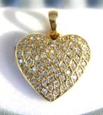 Collier pendentif "Coeur" en or 18 carats avec Brillants, Bijoux, Sacs & Beauté, Comme neuf, Avec pierre précieuse, Or, Enlèvement ou Envoi