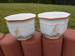 2 bloempotten in aardewerk, Tuin en Terras, Ophalen, Overige materialen, Binnen, Nieuw