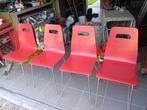 4 stoelen, Huis en Inrichting, Stoelen, Ophalen, Gebruikt, Vier, Metaal