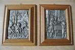 Frames met tinnen lijstwerk gesigneerd door Frieling Zinn, Antiek en Kunst, Antiek | Tin, Ophalen