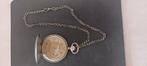 Antieke zakhorloge met zilveren ketting # 800/1000, Antiek en Kunst, Ophalen, Zilver