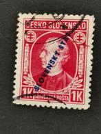 Cesko Slovensko 1939 - Andrje Hlinka - met opdruk, Postzegels en Munten, Ophalen of Verzenden, Overige landen, Gestempeld