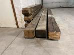 3 eiken balken 18 x 24 cm en 3 van 21 x 22,5 cm, Bois dur, Enlèvement, Utilisé, 250 cm ou plus