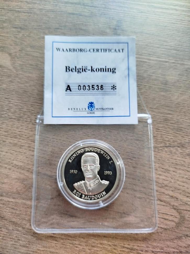 Herdenkingsmunt koning Boudewijn I, Postzegels en Munten, Edelmetalen en Baren, Ophalen
