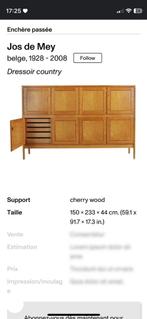 Dressoir van ontwerper Jos De Mey in kersenhout, Ophalen, Gebruikt, 200 cm of meer, Kersenhout