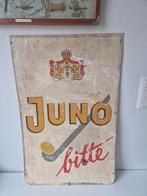 Grand panneau publicitaire en étain Juno tobacco, Collections, Marques & Objets publicitaires, Enlèvement, Utilisé, Panneau publicitaire