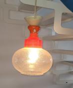 Retro hanglamp, Ophalen, Gebruikt, Glas, Minder dan 50 cm