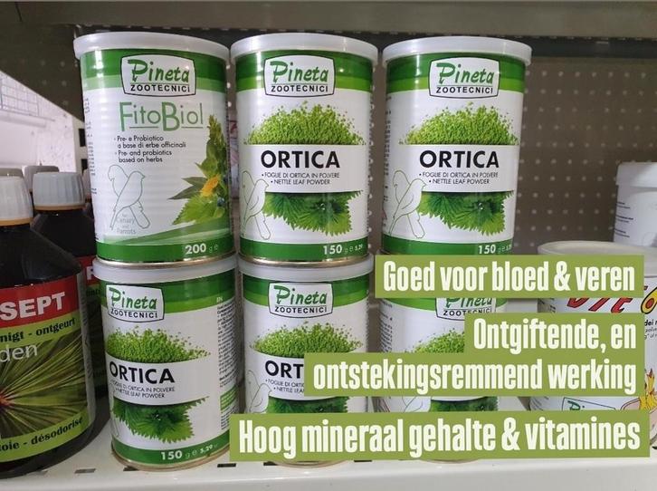 "ORTICA" Brandnetelpoeder 150 Gram - Pineta Zootecnici, Dieren en Toebehoren, Vogels | Hokken en Kooien, Nieuw, Ophalen