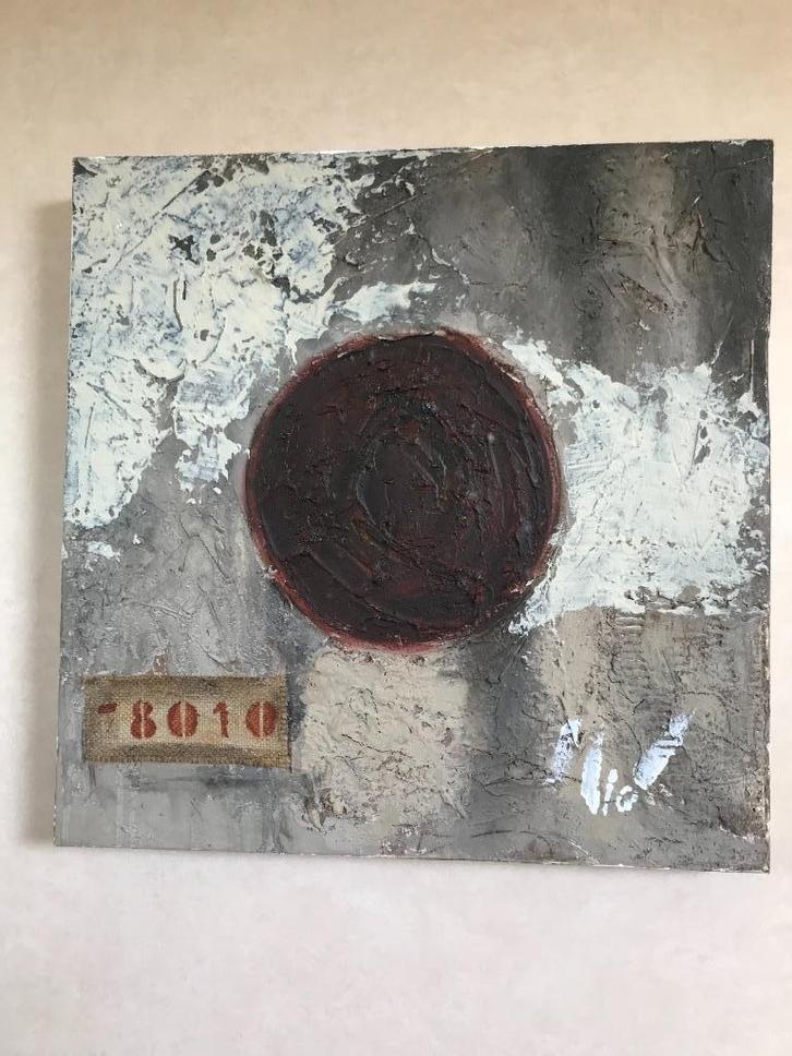 Mooi schilderij op doek 50 x 50 cm - 5 cm - zeer goede staat, Hobby en Vrije tijd, Schilderen, Doek, Ophalen