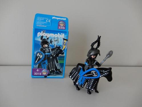 Playmobil 3315 Zwarte ridder te paard, Enfants & Bébés, Jouets | Playmobil, Comme neuf, Ensemble complet, Enlèvement ou Envoi