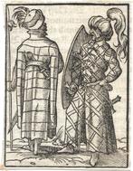 Jost Amman houtsnede "Strategisch Overleg", boekillustratie, Antiquités & Art, Enlèvement