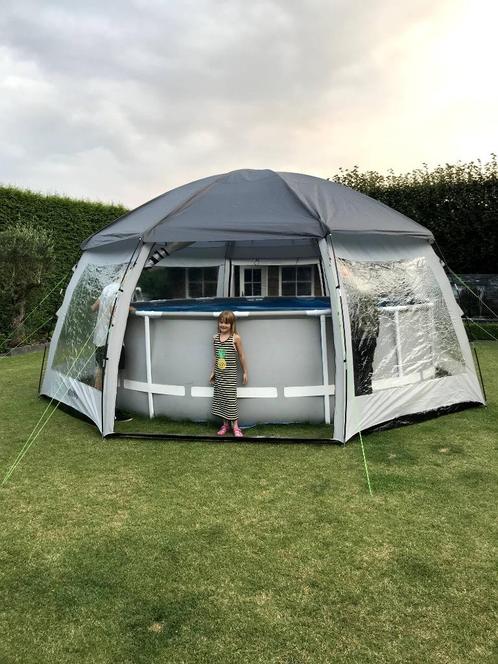 Piscine Intex avec tente, Jardin & Terrasse, Piscines, Utilisé, Piscines hors sol, 120 cm ou plus, 400 cm ou plus, 300 cm ou plus