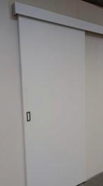 Porte coulissante, porte de peintre blanche, suspendue par r, Enlèvement