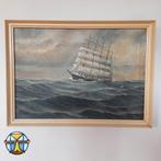 Schilderij 5 master op zee (københaven Deens oorlogs schip), Ophalen of Verzenden